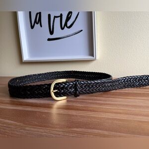 Black  and Brown Leather Belt Size M